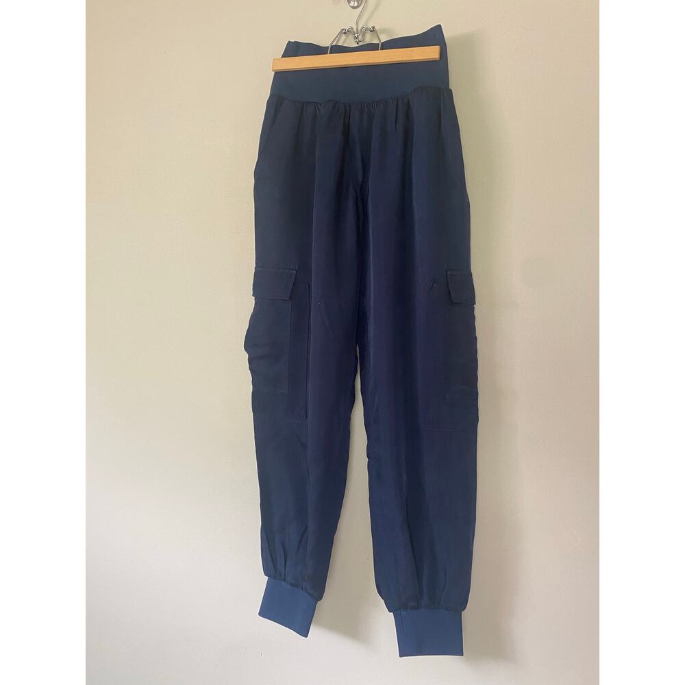 Cinq a Sept Blue Giles High Rise Jogger Cargo Pant XS
